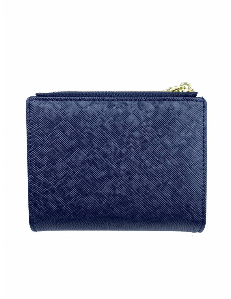 Mel & Co Saffiano-Effect Bifold Compact Snap Wallet