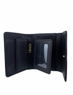 Saffiano Leatherette Tri-Fold Half Flap Wallet