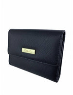 Saffiano Leatherette Tri-Fold Half Flap Wallet