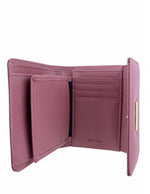 Saffiano Leatherette Tri-Fold Half Flap Wallet