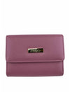 Saffiano Leatherette Tri-Fold Half Flap Wallet