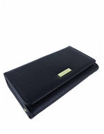 Saffiano Leatherette Tri-Fold Flap Large Wallet