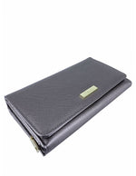 Saffiano Leatherette Tri-Fold Flap Large Wallet