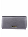 Saffiano Leatherette Tri-Fold Flap Large Wallet