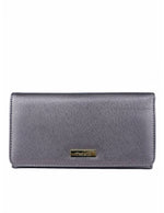 Saffiano Leatherette Tri-Fold Flap Large Wallet