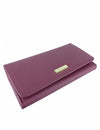 Saffiano Leatherette Tri-Fold Flap Large Wallet