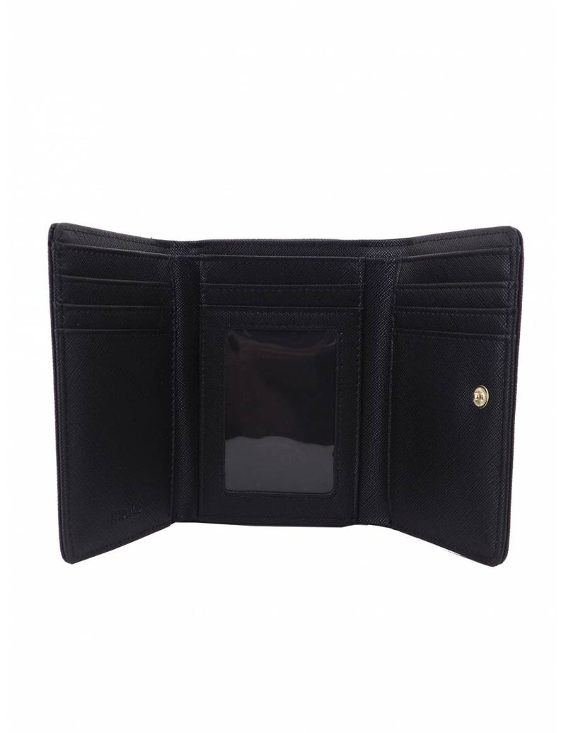 Mel & Co Saffiano Leatherette Tri-fold Wallet With Zipper Compartment