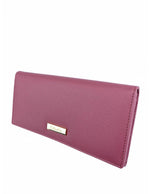 Mel & Co Saffiano Leatherette Basic Flap Long Wallet