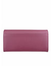 Mel & Co Saffiano Leatherette Basic Flap Long Wallet