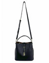 Pebbled Single Handle Bucket Satchel Bag