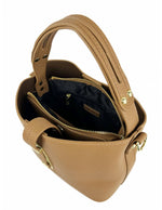 Pebbled Single Handle Bucket Satchel Bag