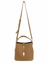 Pebbled Single Handle Bucket Satchel Bag