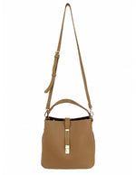 Pebbled Single Handle Bucket Satchel Bag