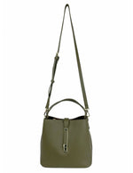 Pebbled Single Handle Bucket Satchel Bag