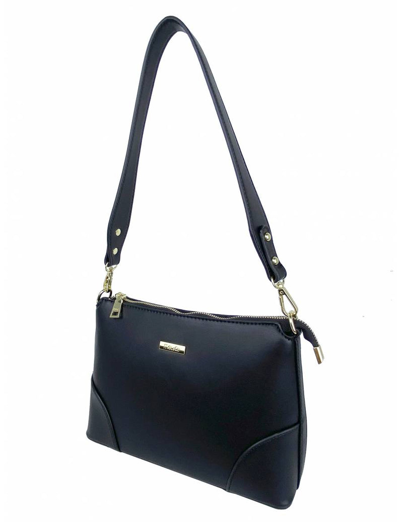 Basic Faux Leather Shoulder Sling Bag