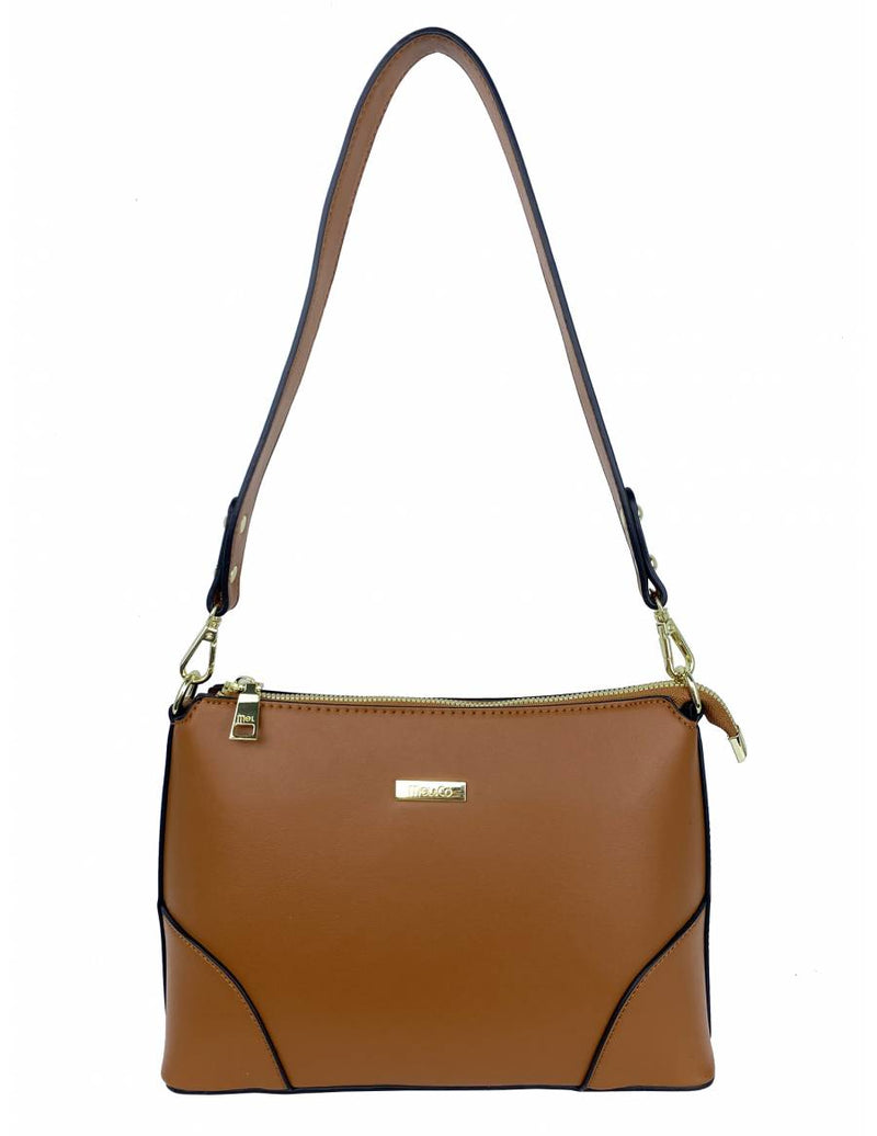 Basic Faux Leather Shoulder Sling Bag