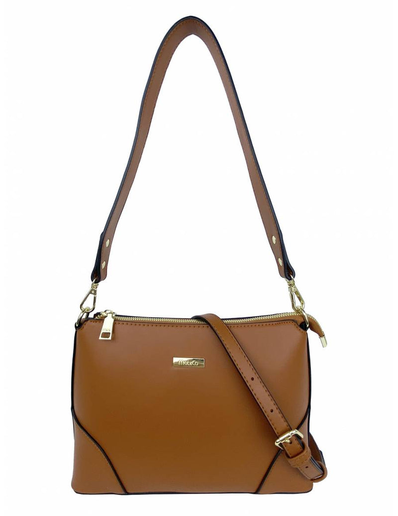 Basic Faux Leather Shoulder Sling Bag