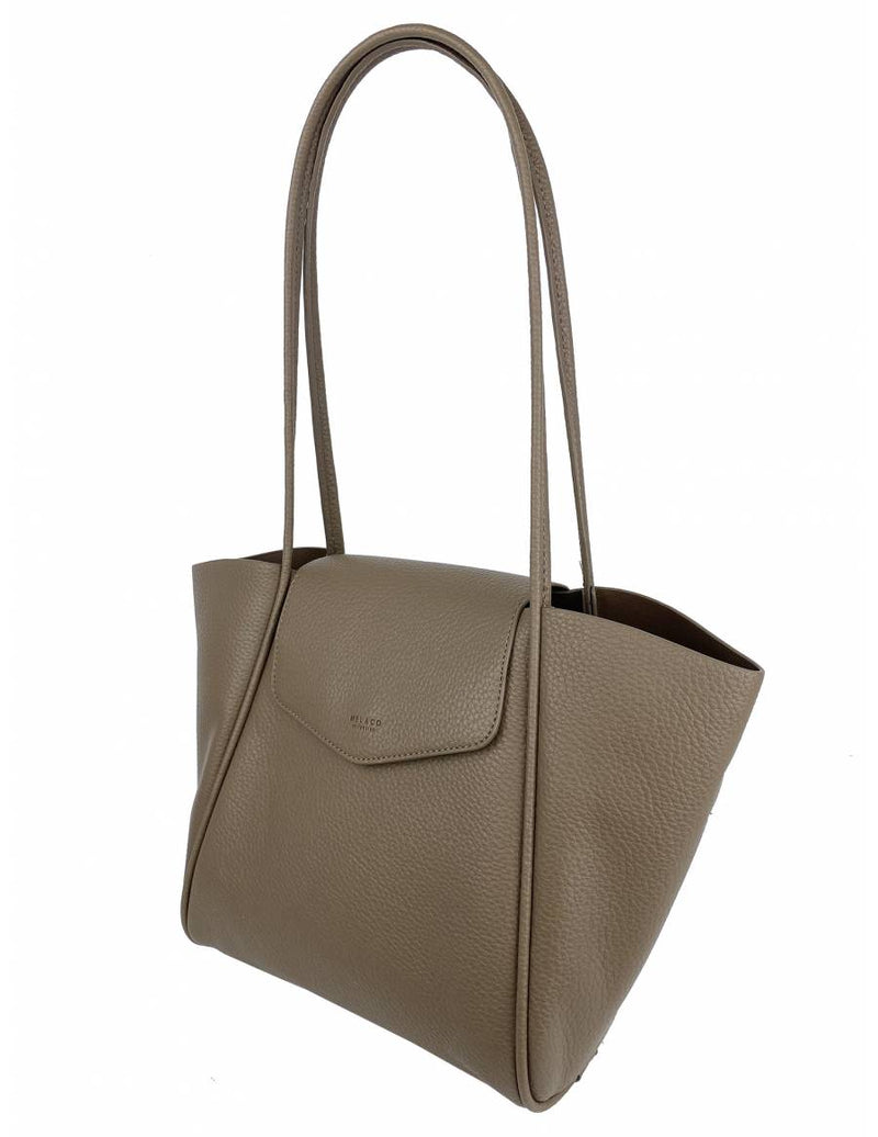 Mel & Co Pouch-Bag-In-Tote with Flap