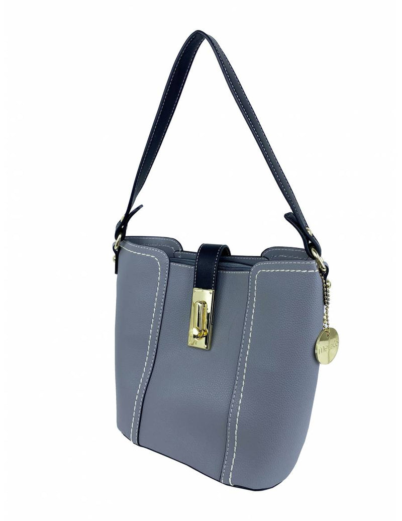 Mel & Co Contrast Stitched Detail Satchel