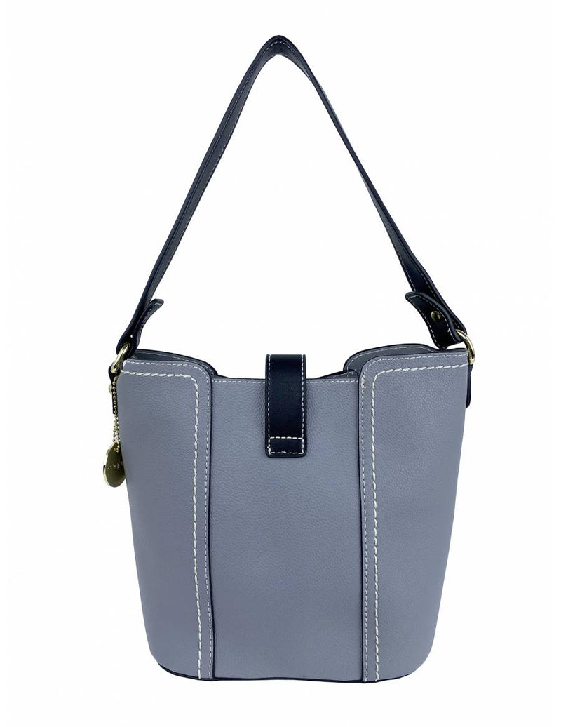 Mel & Co Contrast Stitched Detail Satchel