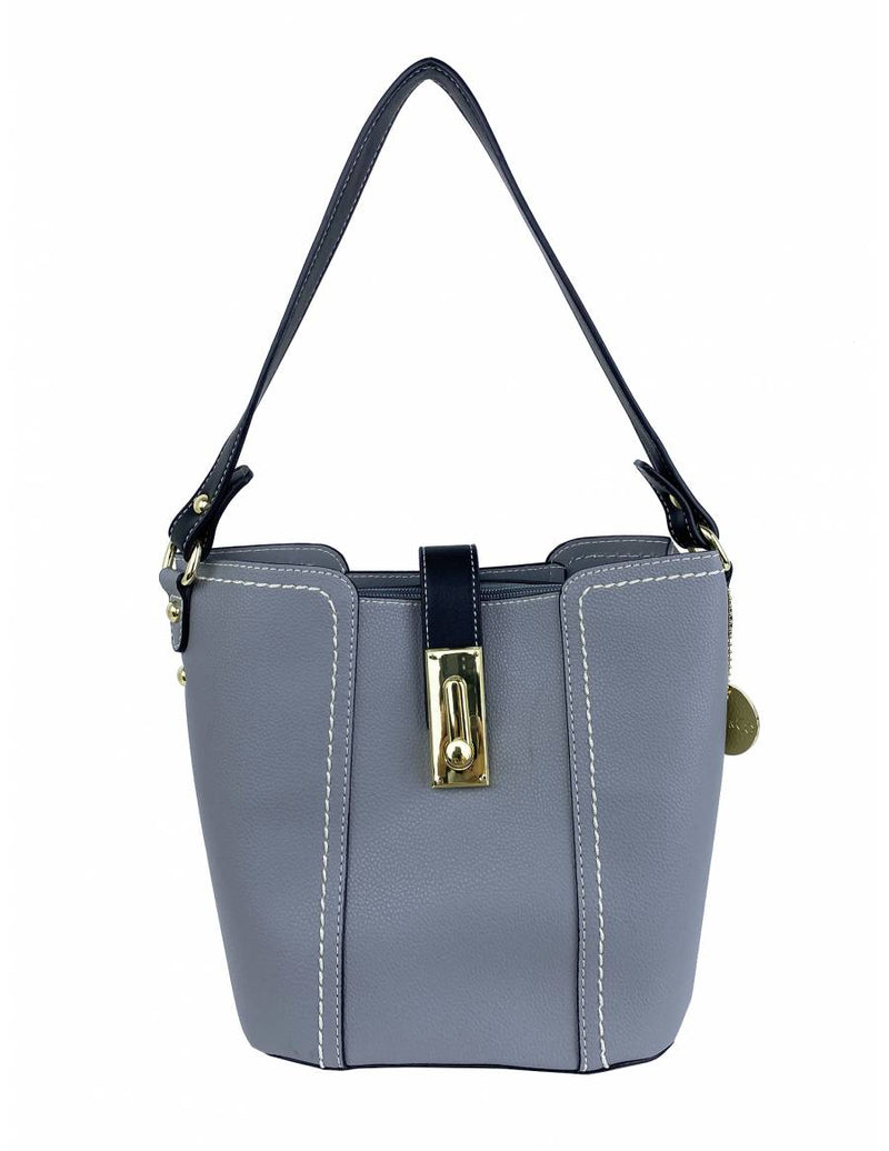 Mel & Co Contrast Stitched Detail Satchel