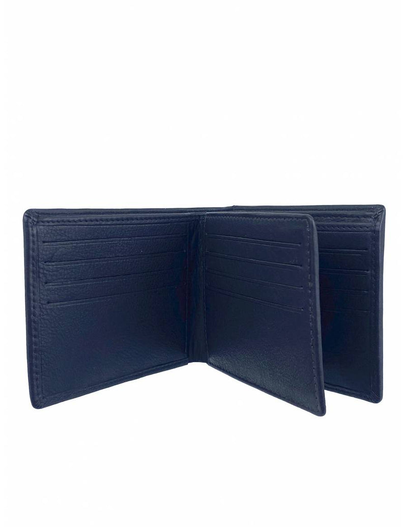 Mel & Co Genuine Leather Center Flap Wallet With Slip Pocket