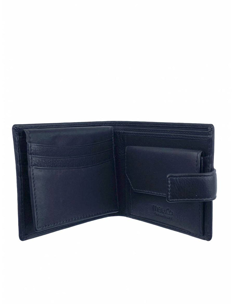 Mel & Co Genuine Leather Bi-Fold With Snap Closure