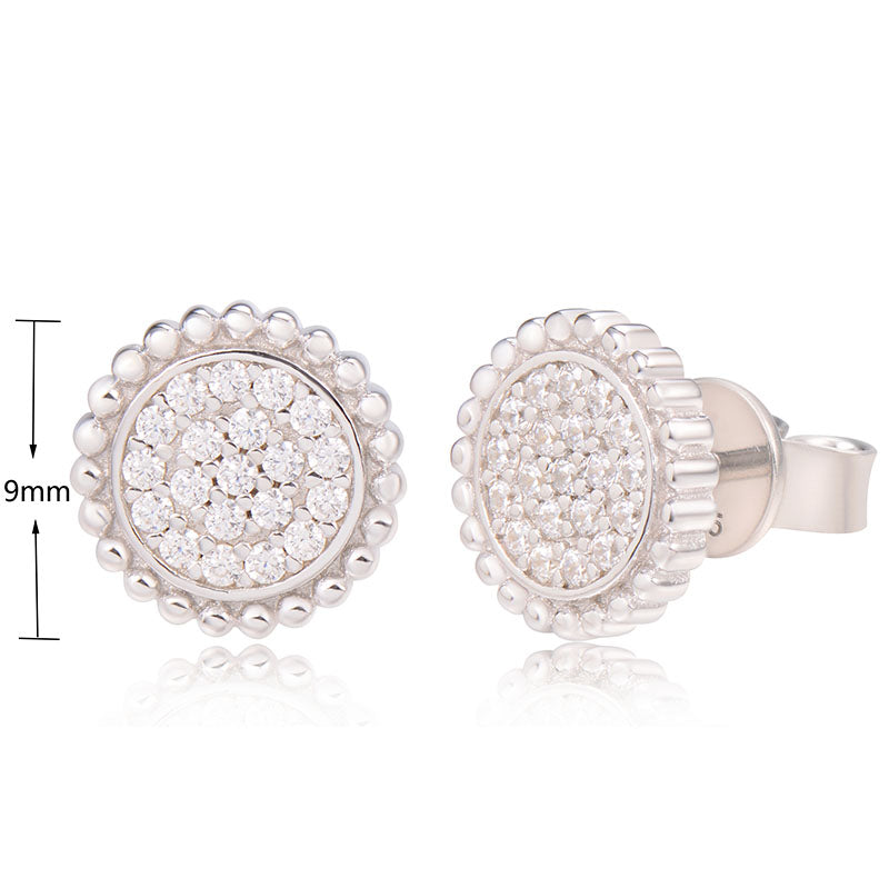 J&T White Rhodium Plated Earring