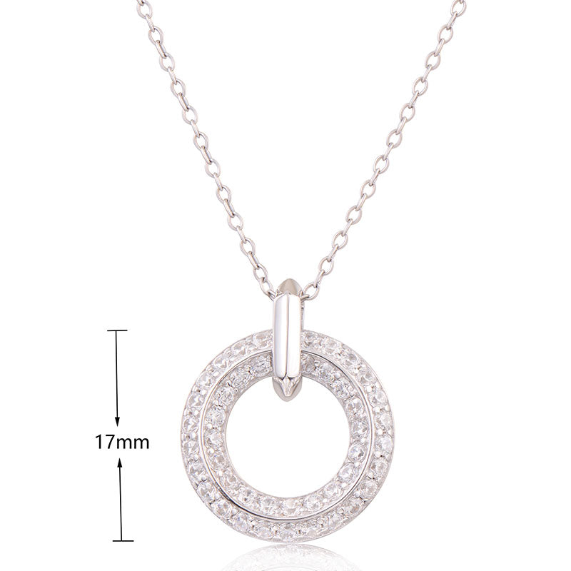 J&T White Rhodium Plated 45cm Necklace