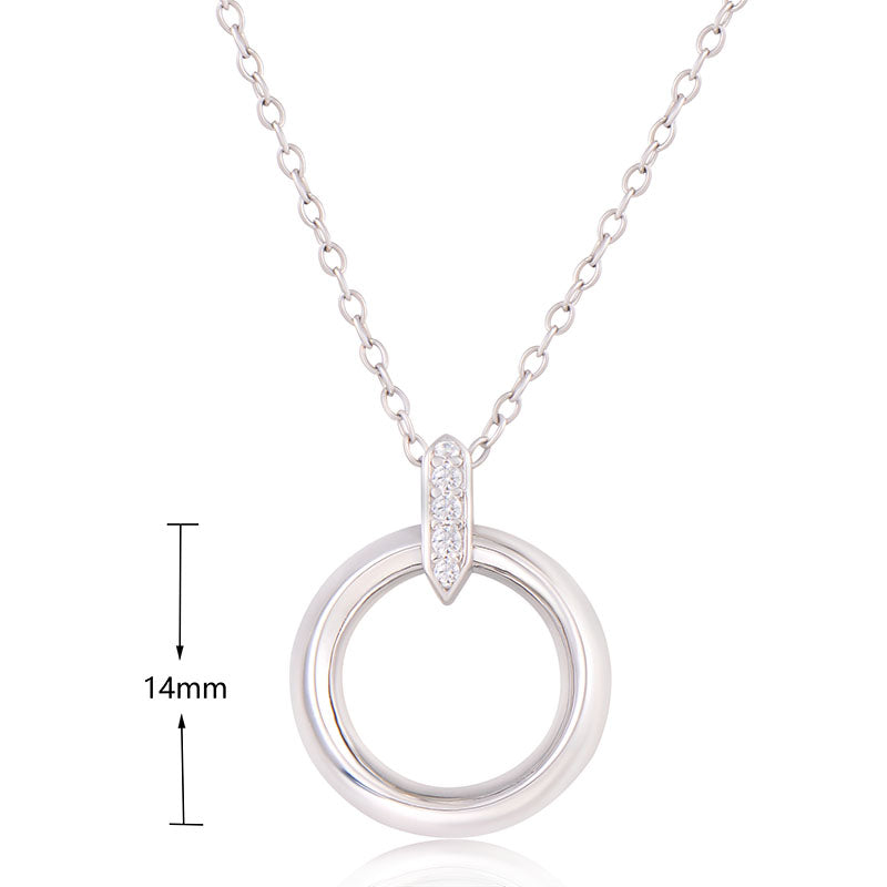 J&T White Rhodium Plated 45cm Necklace