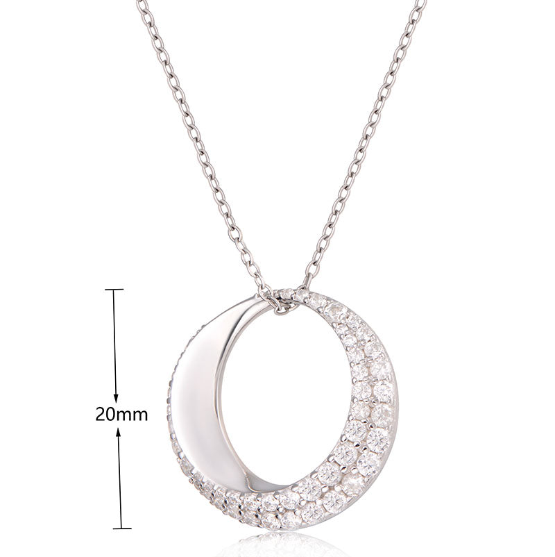 J&T White Rhodium Plated 45cm Necklace