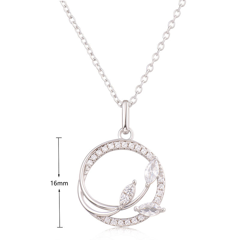 J&T White Rhodium Plated 45cm Necklace