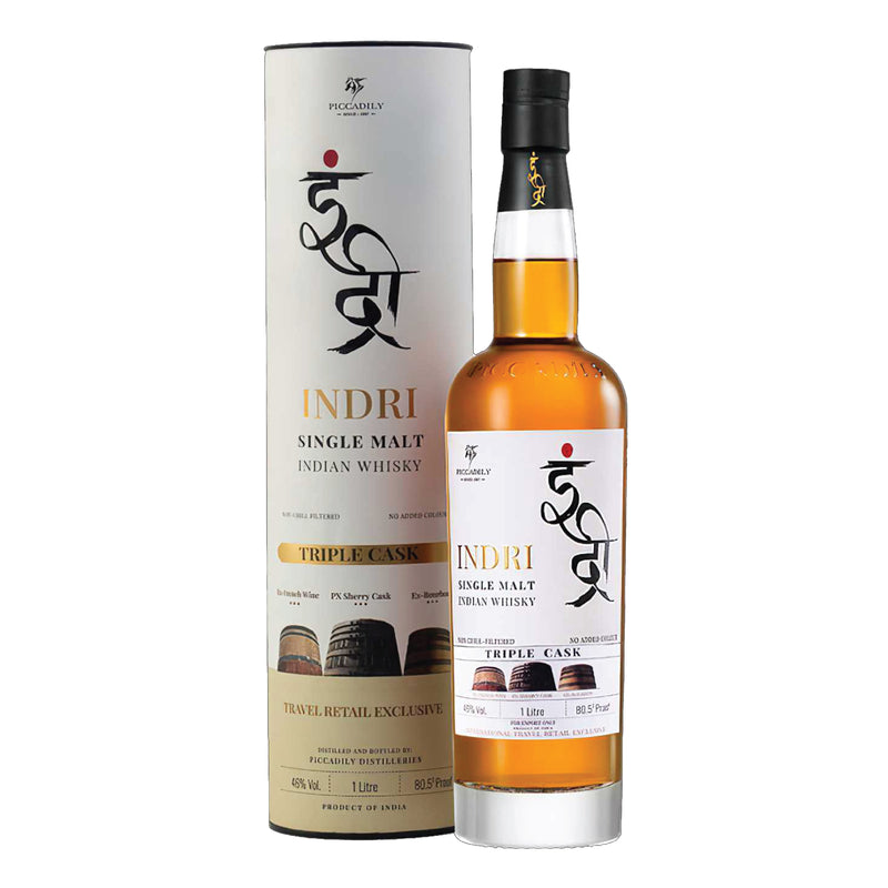 Indri Single Malt Indian Whisky Triple Cask 1L