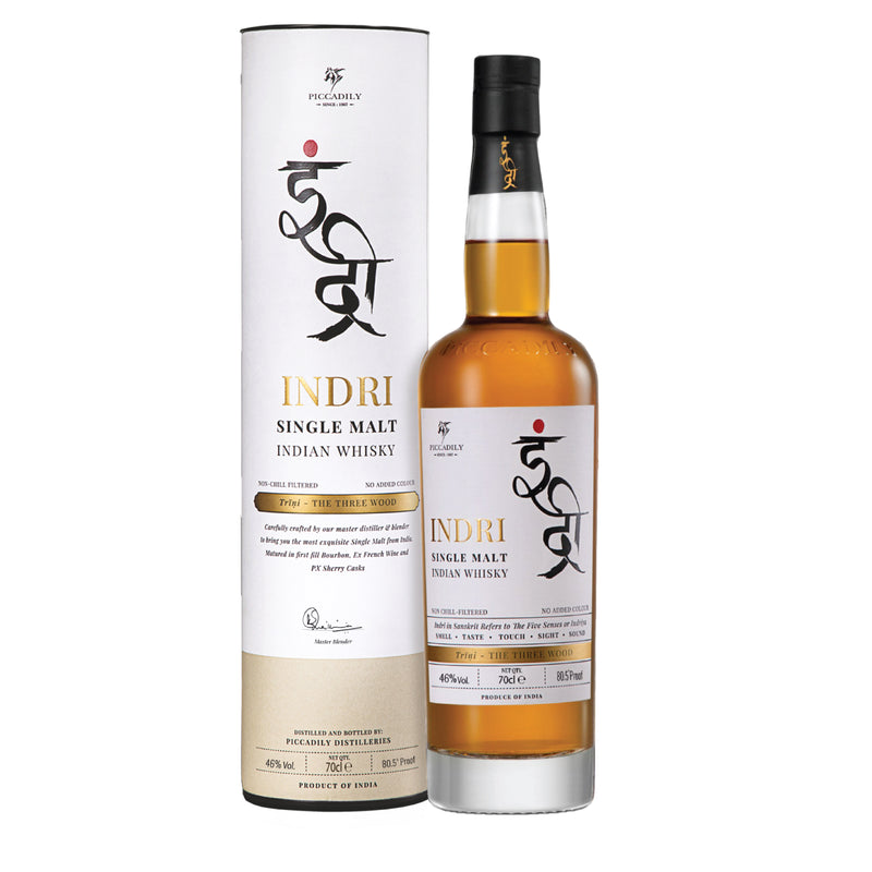 Indri Single Malt Indian Whisky Trini The Three Wood 700ml