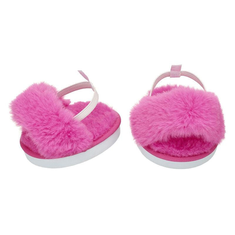 Build-A-Bear Pink Fuzzy Slippers