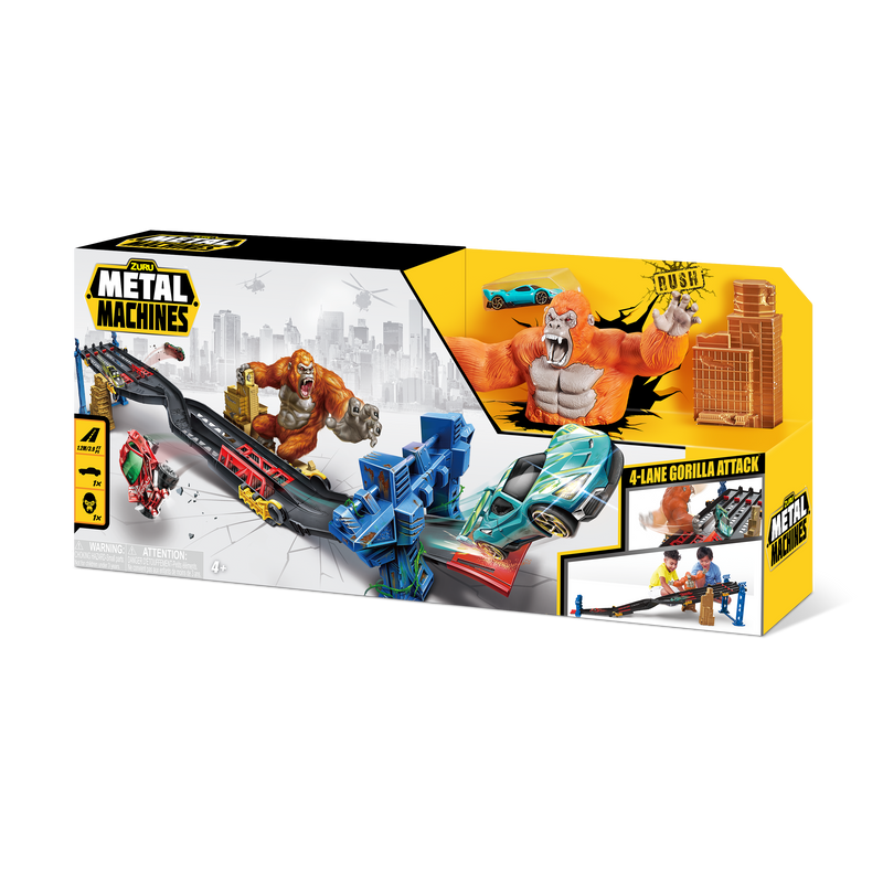 WT Metal Machine Playset Lane Gorilla Cars S1