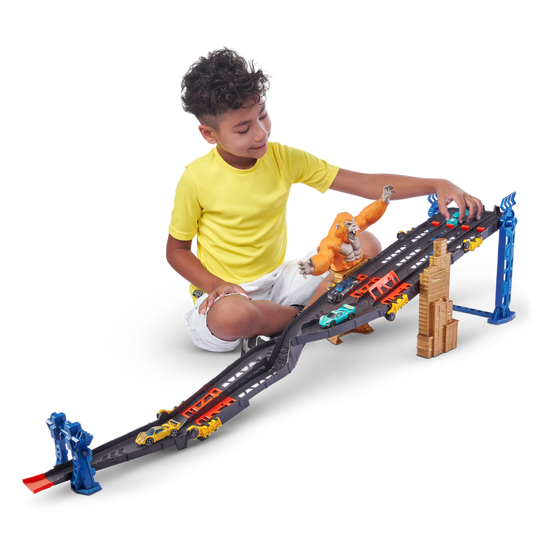 WT Metal Machine Playset Lane Gorilla Cars S1