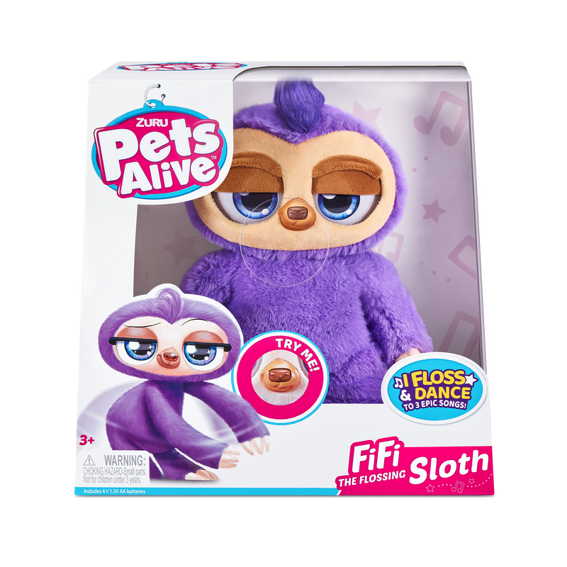 WT Pets Alive Robotic Flossing Sloth S1