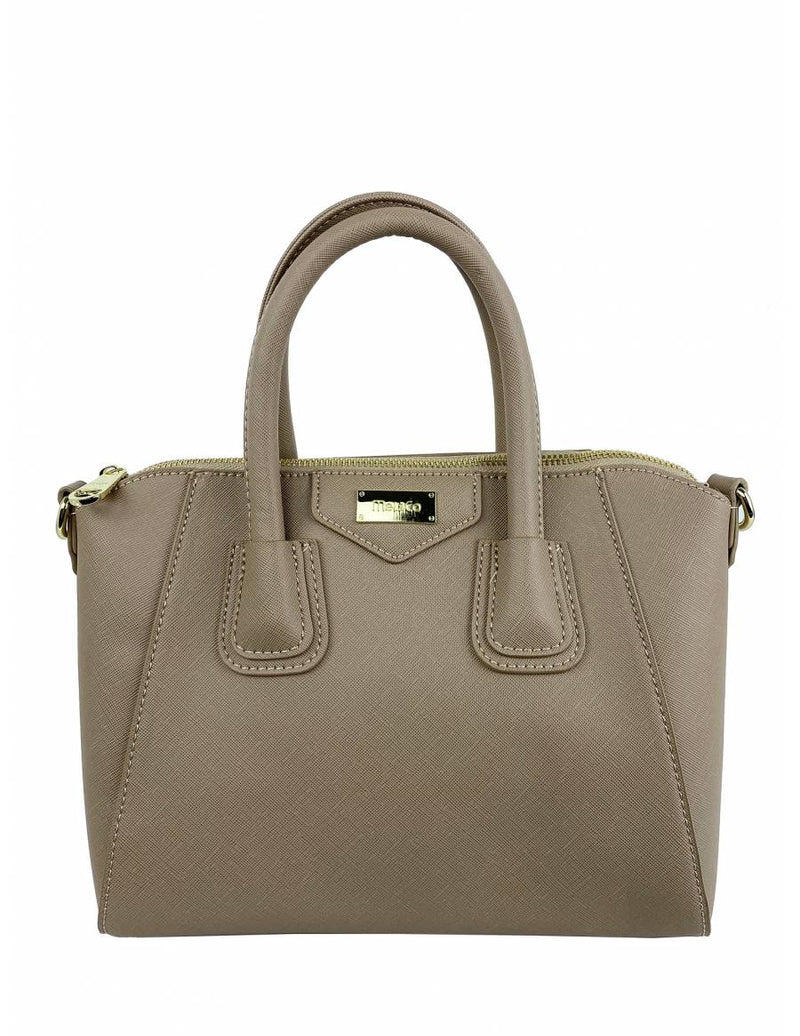 Mel & Co Saffiano Leatherette Satchel Bag
