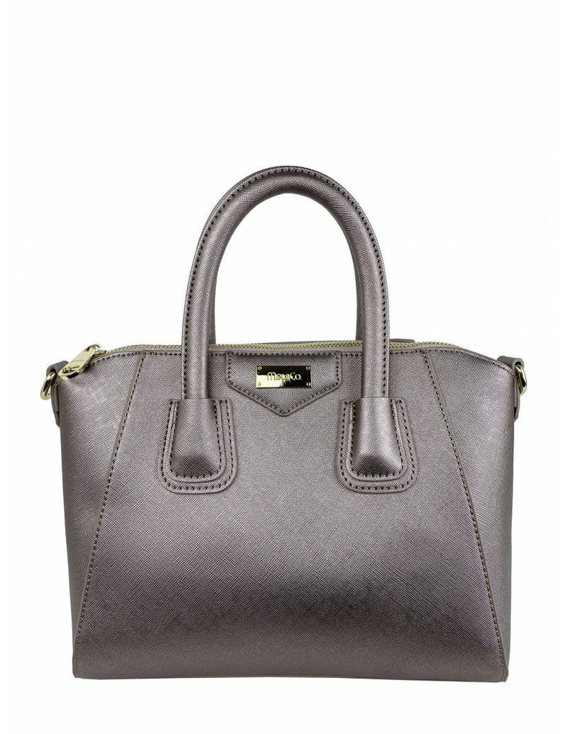 Mel & Co Saffiano Leatherette Satchel Bag