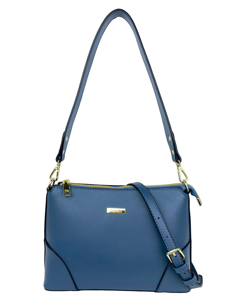 Basic Faux Leather Shoulder Sling Bag