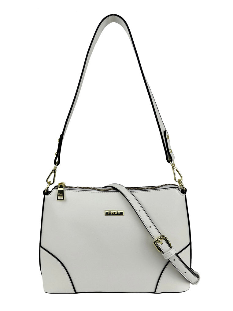 Basic Faux Leather Shoulder Sling Bag