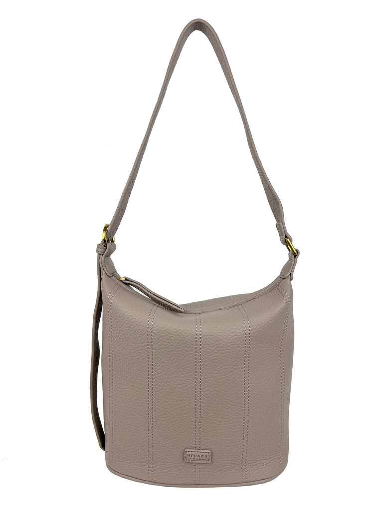 Pebbled Texture Stitch Shoulder Bag