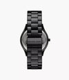 MK Slim Runway Three-Hand Black Stainless Steel Watch