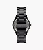 MK Slim Runway Three-Hand Black Stainless Steel Watch