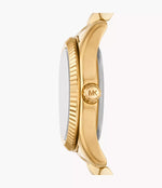 MK Lexington Three-Hand Gold-Tone Stainless Steel Watch