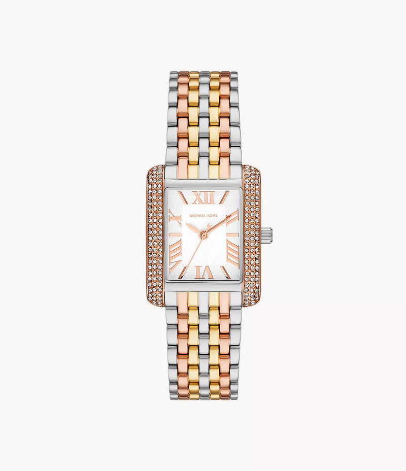 MK Emery Three-Hand Tri-Tone Stainless Steel Watch