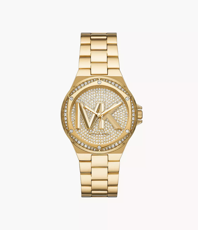 MK Lennox Three-Hand Gold-Tone Stainless Steel Watch