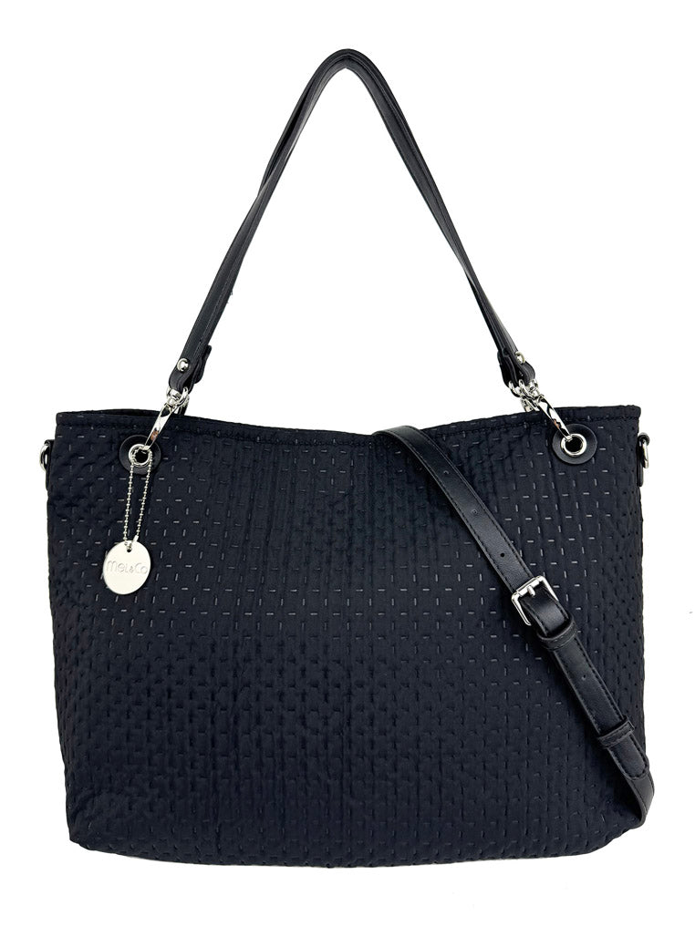 Embossed Nylon Double Handle Bag