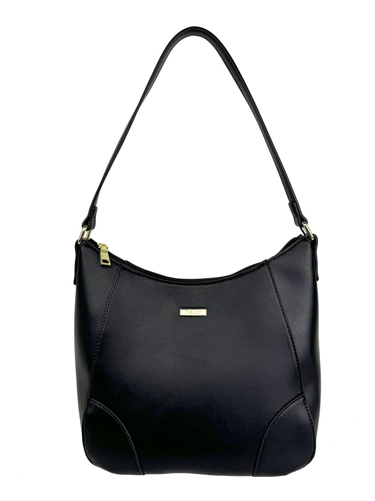 Faux Leather Lightweight Shoulder Bag